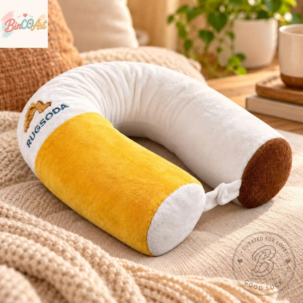 Rugsoda Camel Cigarette Style Neck Pillow - Funny Plush Travel Pillow 4 Rugsoda Camel Cigarette Style Neck Pillow - Funny Plush Travel Pillow