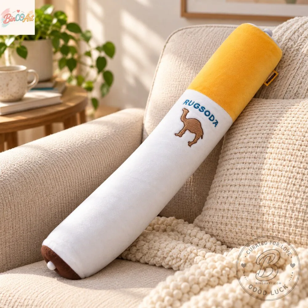 Rugsoda Camel Cigarette Style Neck Pillow - Funny Plush Travel Pillow 5 Rugsoda Camel Cigarette Style Neck Pillow - Funny Plush Travel Pillow