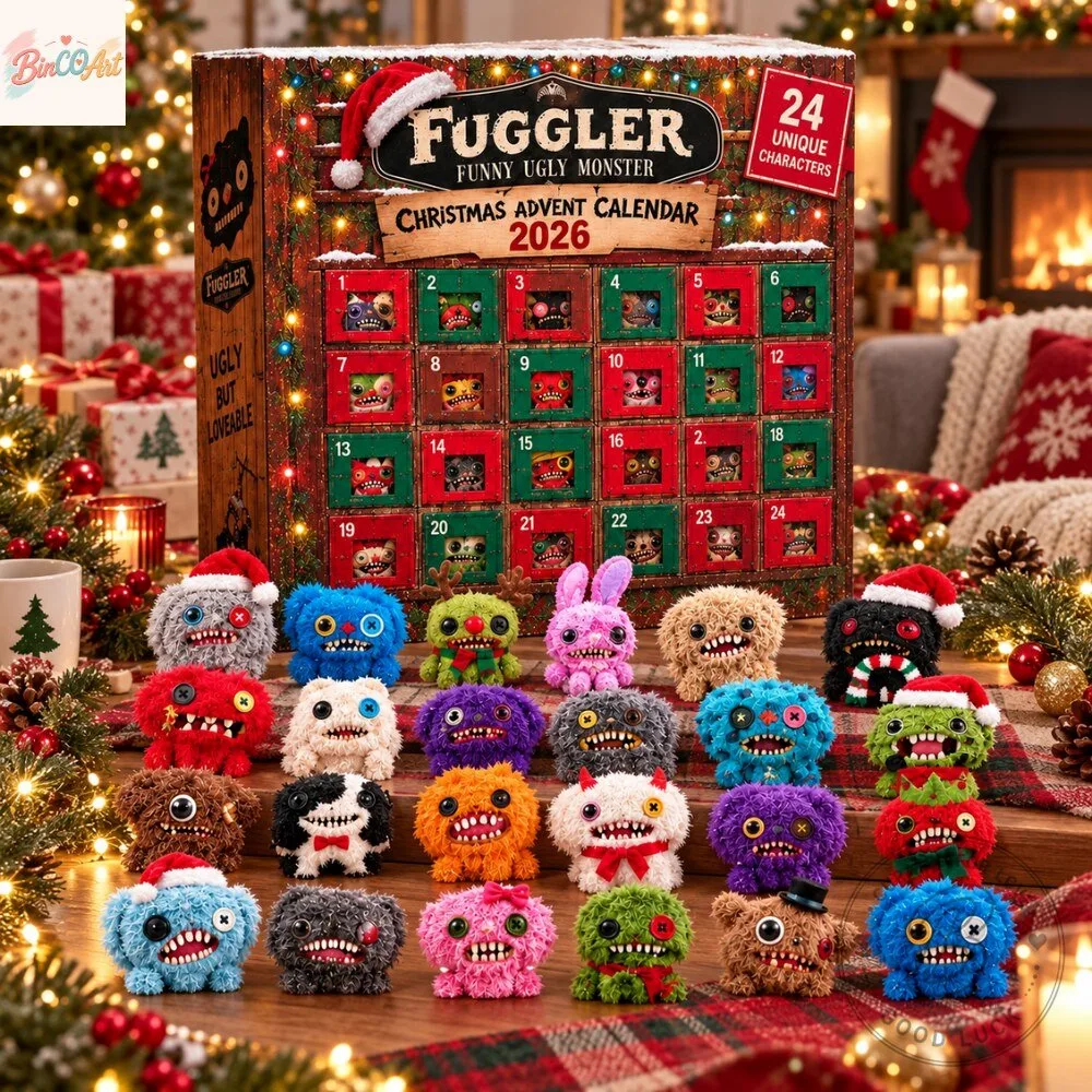 Fuggler Christmas Advent Calendar 2026 - 24 Unique Ugly Monster Plush Characters