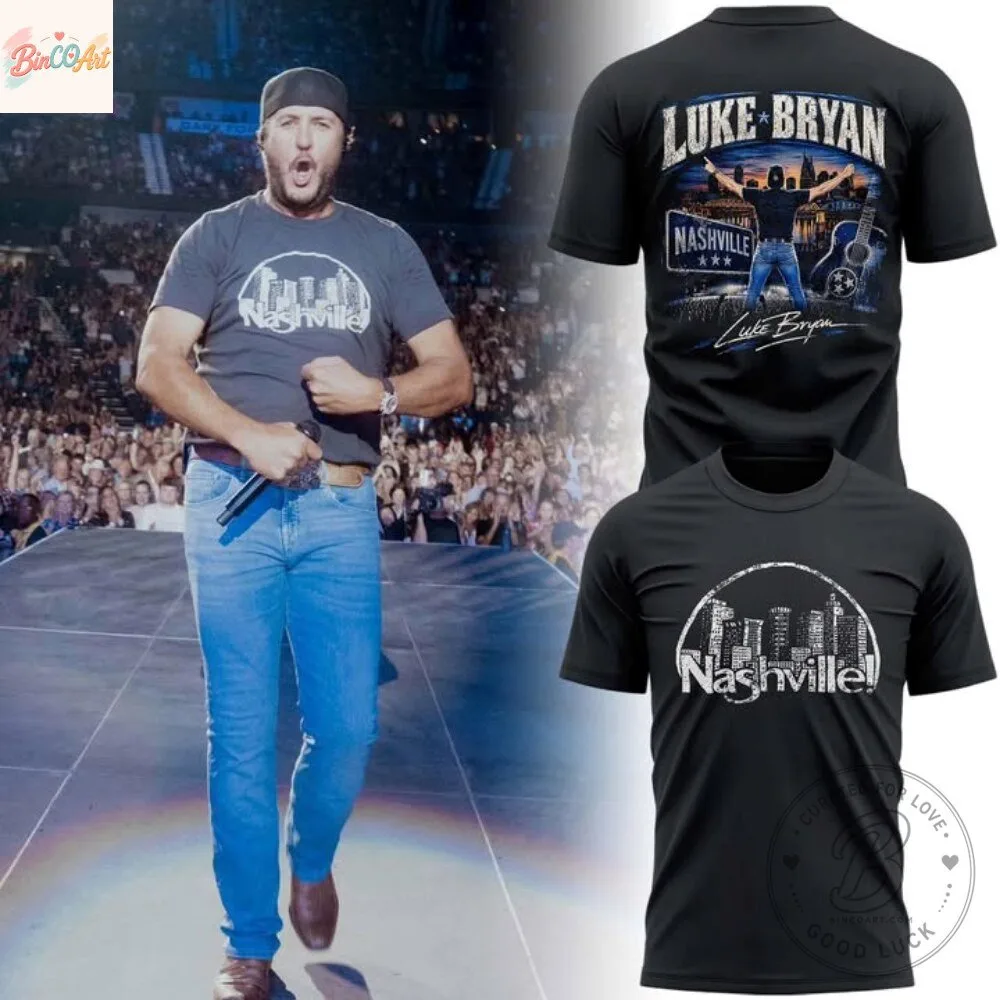 Luke Bryan Nashville T-Shirt 2026 - Country Music Concert Graphic Tee