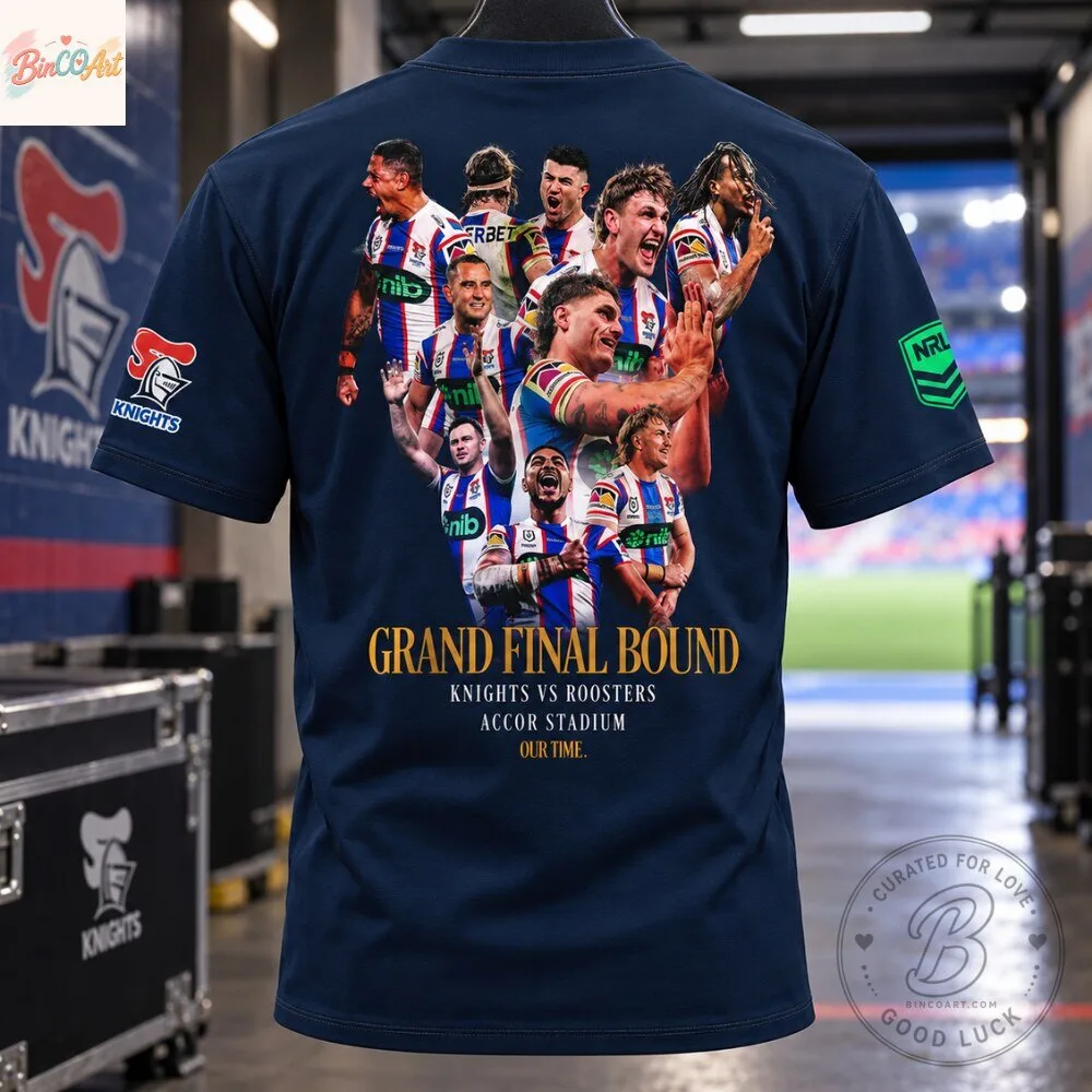 Newcastle Knights 2026 NRL Grand Final Our Time Shirt 9 Newcastle Knights 2026 NRL Grand Final Our Time Shirt